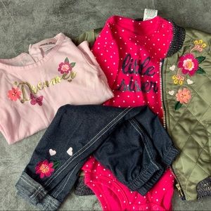 Bundle of 2 Shirts, 1 leggings, and jacket (18mo)